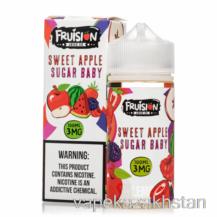 Vape Disposable Sweet Apple Sugar Baby - Fruision Juice Co - 100mL 6mg